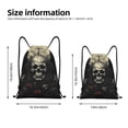 thumbnail image 7 of Ratiio Vintage Winged Rose Skull Print Drawstring Backpack Bag Sport Gym Sackpack Heavy Duty String Backpack for Men Women, 7 of 7