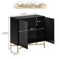 thumbnail image 3 of Clihome 2 Door Accent Cabinet, Black Storage Cabinet Buffet Sideboard, 3 of 6