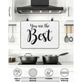 thumbnail image 5 of Stove Top Covers for Electric Stove 24x21 Inches, You Are The Best Heat Insulation Fireproof Glass Cooktop Protector, Black Words Multipurpose Countertop Stovetop Cover for Kitchen, 5 of 8