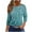 Blue, variant on Women's T-Shirts Plus Size 3/4 Length Sleeve Casual Printed Crewneck Blouse Lightweight Tunic Tops White 2XL