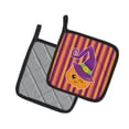 thumbnail image 2 of Caroline's Treasures Halloween Pumpkin Witch Pair of Pot Holders, 2 of 2