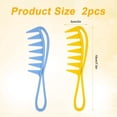 thumbnail image 2 of 2-Pack Plastic Combs Static Free Easy Washable Practical Wide Toothed Comb for Curly Wet Wavy Thick Salon, 2 of 5