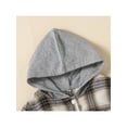 thumbnail image 4 of Seyurigaoka Baby Boys Girls Fashion Trouser Suit Long-sleeved Plaid Button Hooded Tops Trousers, 4 of 8
