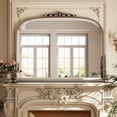 thumbnail image 2 of BEAUTYPEAK 44"x 32" Arched Vintage Decor Mirror Vanity Wall Mirror, Antique Silver, 2 of 6