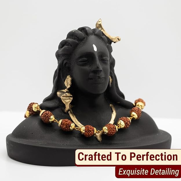 Gold Plated Rudraksha Bracelet for Men – 3 Inches Length
