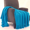 thumbnail image 3 of Home Soft Things Tweed Throw - Mediterranean Blue - 60" x 80" Jumbo, 3 of 7