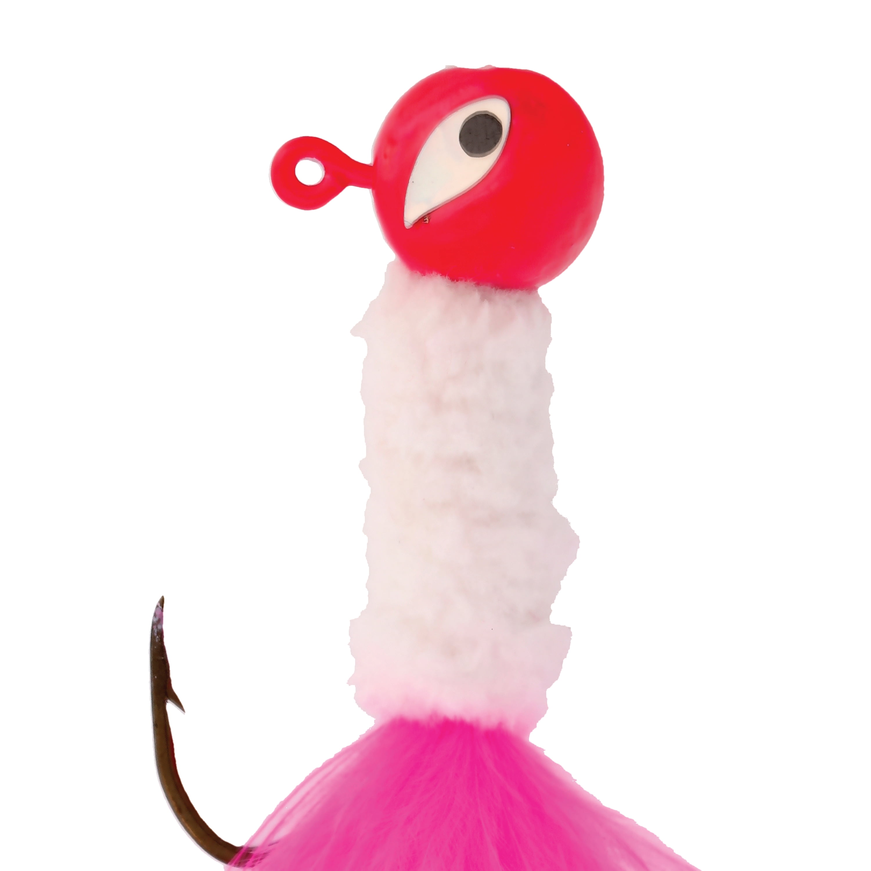 Eagle Claw Marabou Pro-V Crappie Jig –1/16 oz - Pink/White