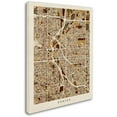 thumbnail image 2 of Trademark Fine Art "Denver CO Street Map Brown" Canvas Art by Michael Tompsett, 2 of 3
