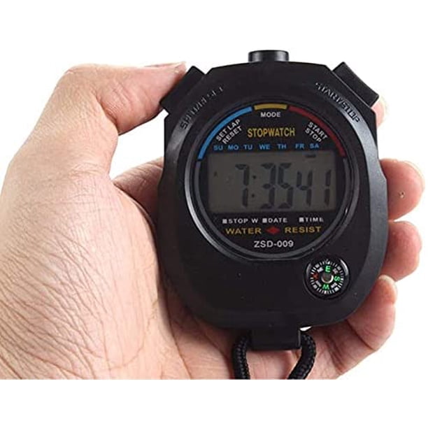 Lot De 2 Chronomètres électroniques – Sport, Date, Heure, Alarme – Précis Au Centième – Pour Coachs, Arbitres, Fitness