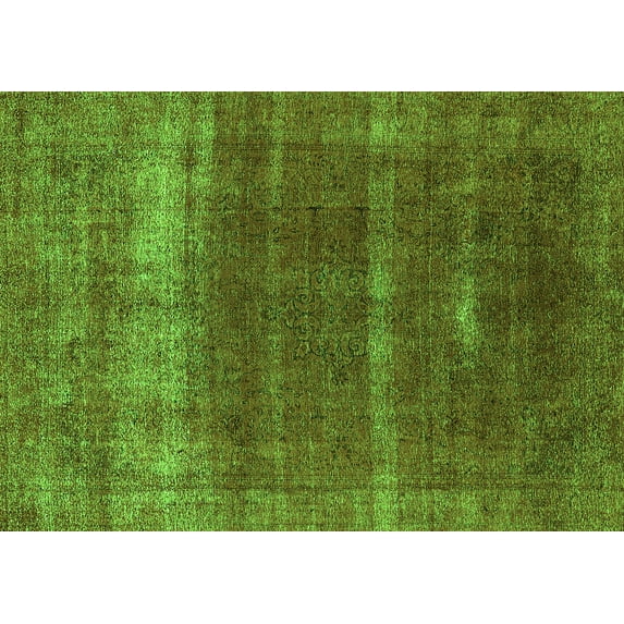 Ahgly Company Indoor Rectangle Oriental Green Industrial Area Rugs, 8' x 10'