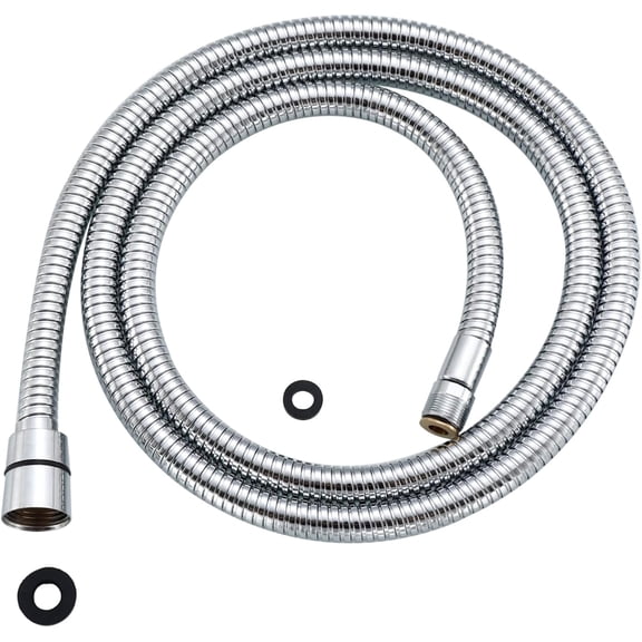 Kitchen 59-Inch or 150CM Pull Down Sink Faucet Replacement Pull Out Spray Head Hose Stainless Steel (Electroplating, 1.5 meters)