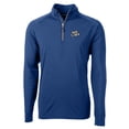 thumbnail image 2 of Men's Cutter & Buck  Blue Omaha Storm Chasers Adapt Eco Knit Stretch Recycled Big & Tall Quarter-Zip Pullover Top, 2 of 3