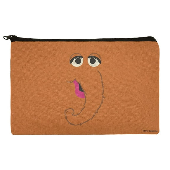 Sesame Street Snuffleupagus Face Pencil Pen Organizer Zipper Pouch Case