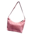 thumbnail image 1 of Bolso de hombro para mujer, bolso de mano de nailon, bolso de hombro de viaje con cierre de cremallera para mujer Rosado rojo, 1 of 9