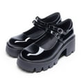 thumbnail image 2 of BURUDANI Chic High Heel Platform Mary Janes with Double Straps, Round Toe, Padded Collar, 2 of 6