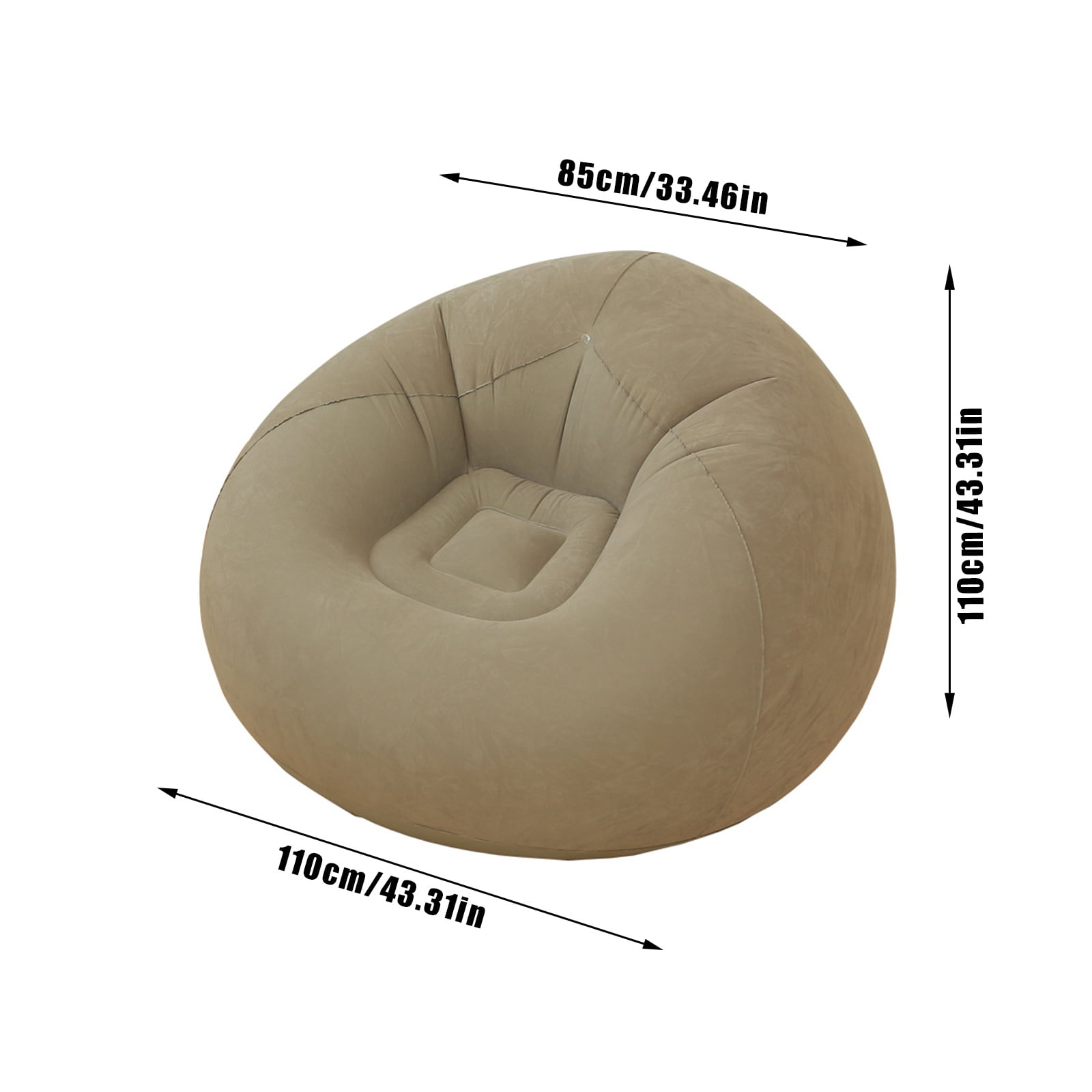 Inflatable Bean Bag Chairs for Adult Blow up Chairs Lazy Sofa Folding Portable Inflatable Chair for Movie Outdoor Room Bedroom Reading Camping(Coffee)