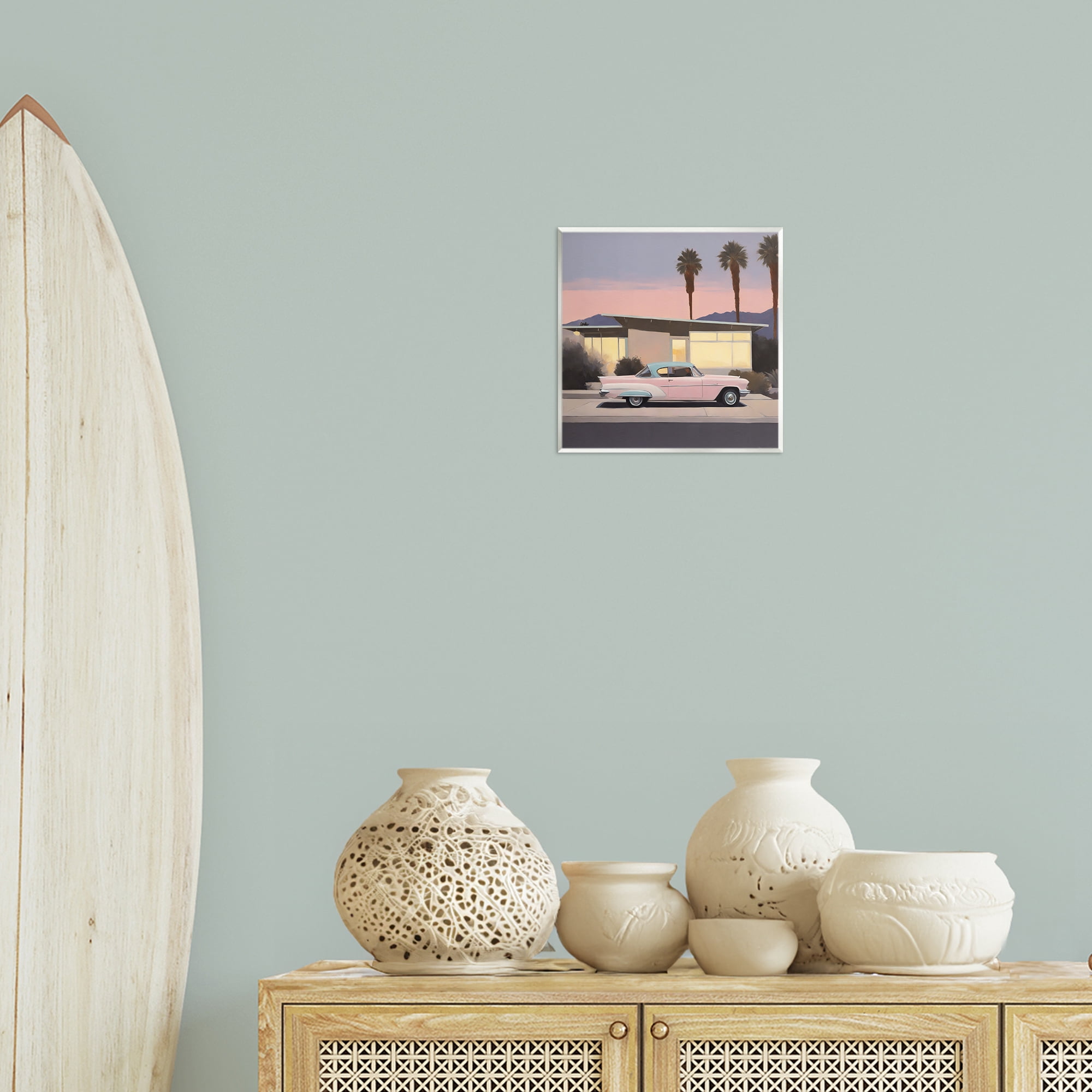 Stupell Industries California Classic Car Transportation Painting Unframed Art Print Wall Art, 12 x 12
