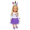 Purple Unicorn Outfit Fits 18 inch Dolls- Doll Clothes