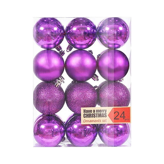 Kbndieu 24PCS Christmas Balls Ornaments for Christmas Tree Decorations, 1.18" Shatterproof Christmas Hanging Ornament Christmas Gifts for Holiday Wedding Party Decor Christmas Decorations Clearance