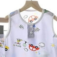 thumbnail image 4 of NOLDARES Toddler Baby Boy Clothes Summer Outfits Sleeveless Cute Print Tank Tops T-Shirt+Casual Shorts 2Pcs Clothing Set(Grey,12-18 Months), 4 of 4