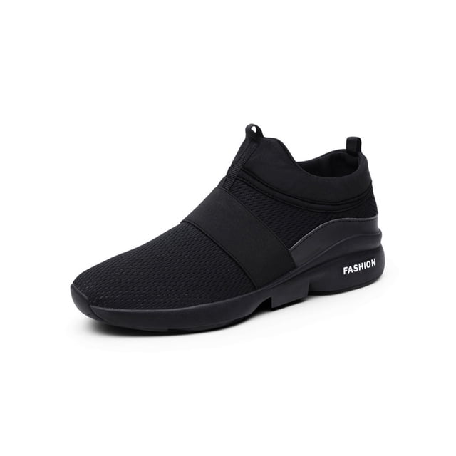 MAWCLOS Espadrilles pour Hommes à Tige Basse, Bout Rond, Doublées Chaudes, Espadrilles Décontractées Plates, Chaussures de Marche Sport Noires 10
