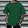 thumbnail image 2 of Men Summer Tops plus Size Top Fitted Men Tees Short Sleeve Slipper Boy T Turtle 10 Memory Foam Pack Athletic Set Size Open Short Sleeve Yoga Top Print T Shirts Graphic Print Shirts Casual Green L, 2 of 4