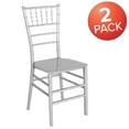 thumbnail image 3 of 2 Pk. HERCULES Series Silver Resin Stacking Chiavari Chair, 3 of 8