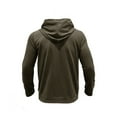 thumbnail image 3 of Jalioing Men's Cargo Sweatshirts Long Sleeve Solid Color Drawstring Hoodies Casual Button Pullover with Pocket, 3 of 7