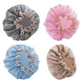 thumbnail image 7 of HPDL Waterproof Shower Bath Cap Unisex Elasticated Reusable Protector Hat, 7 of 7