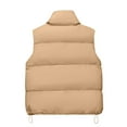thumbnail image 7 of Spring Saving GaThRRgYP Women's Short Puffer Coat with Hood锛孎ashion Women Pocket Coat Long Jacket Winter Sleeveless Down Cotton Waistcoat, 7 of 7