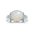 thumbnail image 5 of RYLOS Rings for Women 14K White Gold Ring 12X10MM Gemstone &  Diamonds Great Ring for Middle or Pointer Finger Exotic Jewelryy Size 12, 5 of 6