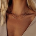 thumbnail image 4 of Herringbone Necklace for Women,Dainty Gold Necklace,14k Gold Plated Snake,Gold Chain Choker Necklaces,Simple Gold Layered Necklaces,Gold Jewelry Gift for Women, 4 of 16