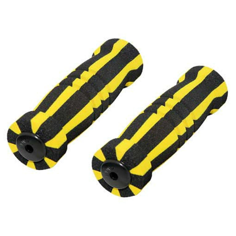 Foam Grips Black Yellow. Bike grips bicycle grips bmx grips