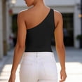 thumbnail image 6 of Axiiglly Black Tube Tops for Women One Shoulder Backless Cropped Tops Fashion Y2K Sleeveless Slim Fit Bandeau Tops L, 6 of 7