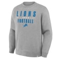 thumbnail image 4 of Men's Fanatics Heather Gray Detroit Lions Powerful Throw Legacy Pullover Sweatshirt, 4 of 5