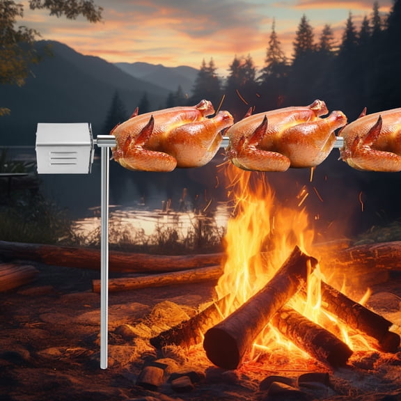 Stainless Steel BBQ Spit Rotisserie Motor 110V – 40kg Capacity, Durable, Powerful, for Roasting Goat, Pig, Chicken, with 24-Month Warranty