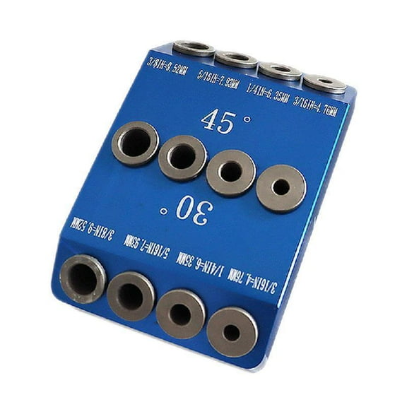 Adjustable Drilling Locator Punch Hole Positioner Drill Guide 30/45/90 Degree Woodworking Tool for Carpenters