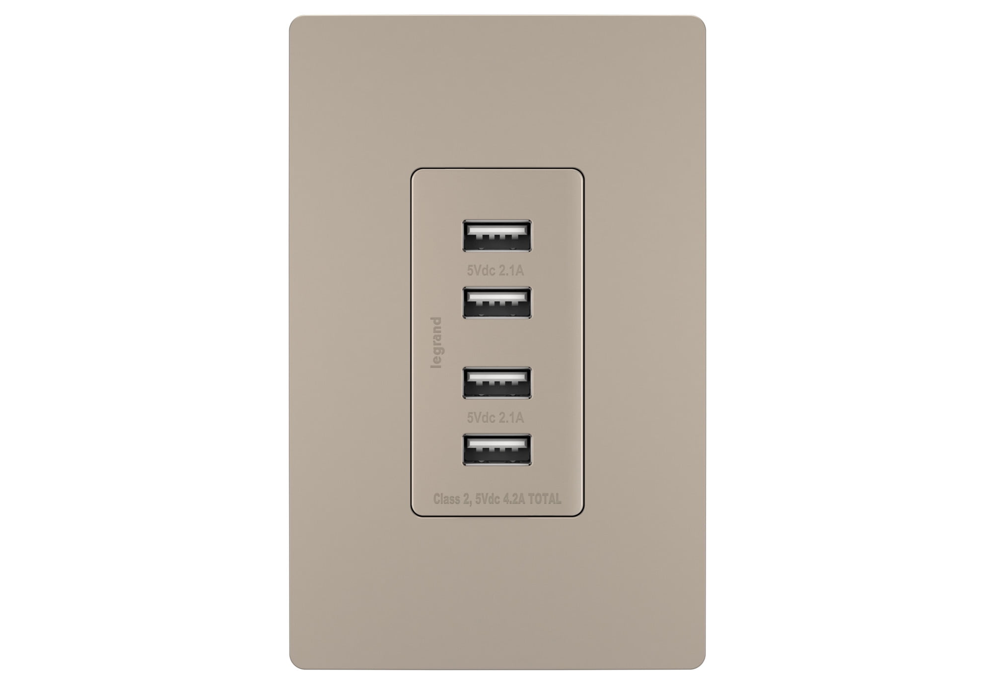 Legrand Tm8usb4 Radiant Quad Usb Outlet Charger Nickel