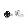 thumbnail image 3 of 4 Pares De Gemelos Para Hombres Gemelos De Tono Clásico Disco A Rayas Negro Plateado Gemelos Rectángulos Cuadrados Gemelos Para Traje De Camisa Gemelos Para Hombre Para Boda Novio Regalo Ele, 3 of 5
