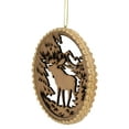 thumbnail image 5 of Northlight Laser Cut Moose in Forest Christmas Disc Ornament - 4.25", 5 of 5