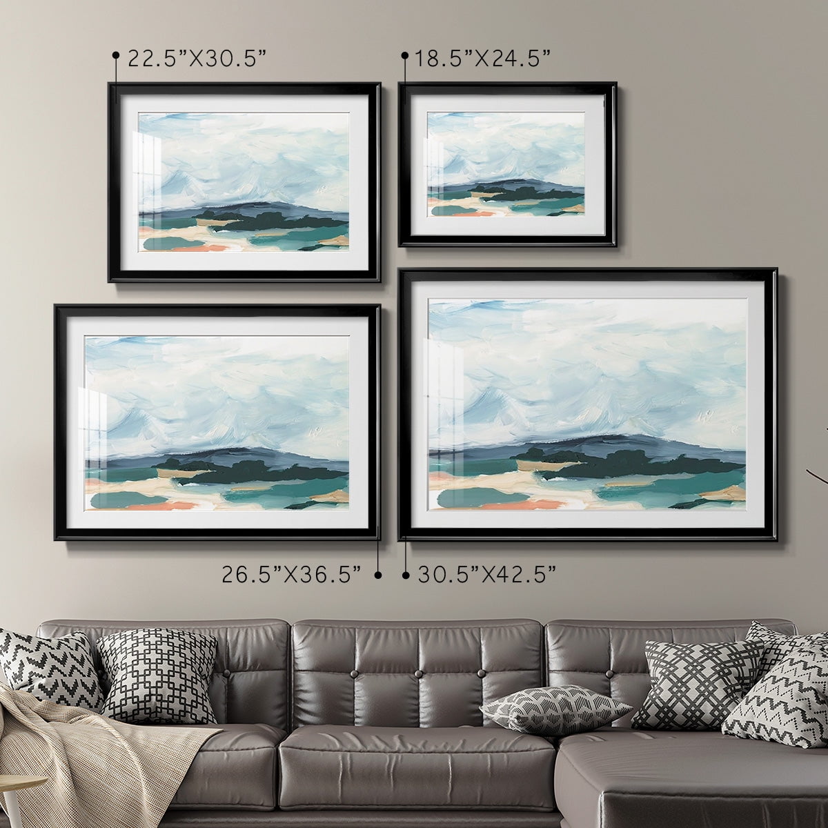 Pastel Vista I Premium Framed Print - Ready to Hang