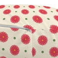 thumbnail image 3 of Retro Pouf Cover with Zipper, Spring Season Inspired Colorful Mixed Geometric and Floral Motif in Pastel Tones, Soft Decorative Fabric Unstuffed Case, 30" W X 17.3" L, Multicolor, by Ambesonne, 3 of 5