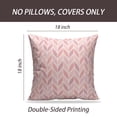 thumbnail image 2 of LALILO Throw Pillow Covers Chevron With Floral Pastel Pink Art Cushion Cover 18" x 18", 4453 Pack, 2 of 6