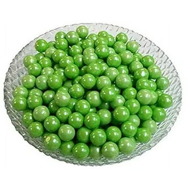 Gumballs Glimmer Green Bubble Gum 2 Pounds 0.5 inch Mini Gumballs