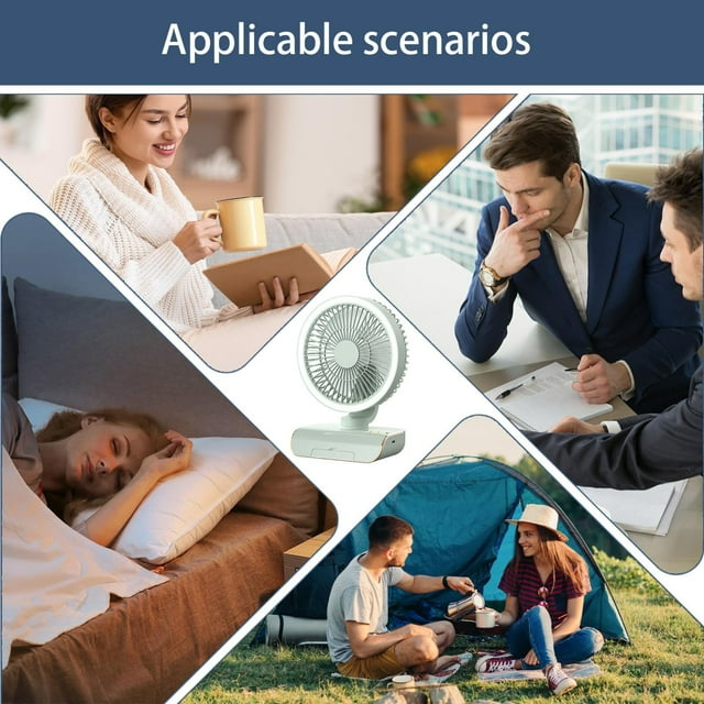Desk Air Circulator Fan Quiet Room Fan Remote Control Wall Mount Fan Hot Weather Must 2 Speed Lighting 5 Wind Speeds For Bedroom Oscillating Fan Desk Cool Air Fans for Large Bedroom Quiet Small Fan