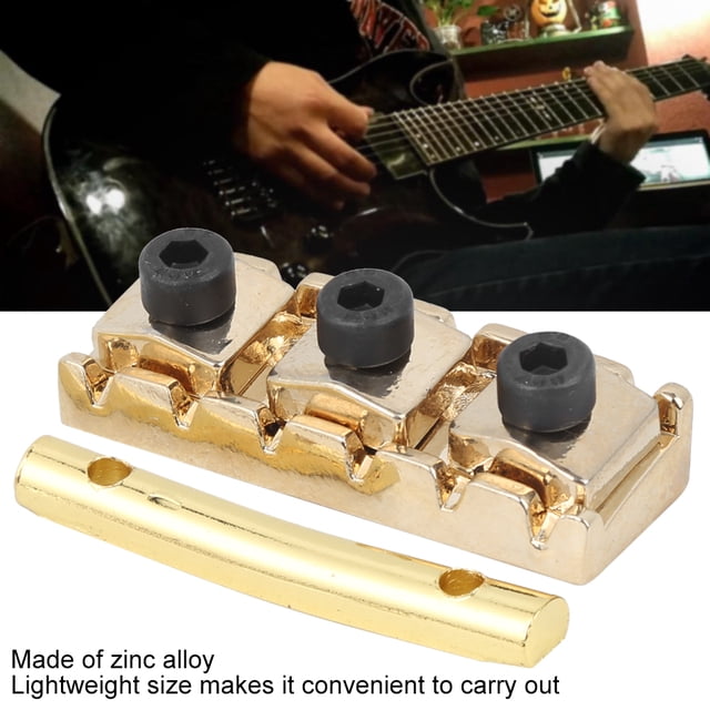 Guitar String Lock Nut, Electric Guitar System String Lock Nut With Screw Hex Wrench Headstock String Retainer Bar Guitar Part