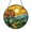 Acrylic 3.5 Inch, variant on Stained Glass Window Hanging Radiant Sunrise Landscape Sun Catcher, Colorful Nature Glass Panel with Chain for Window Home Decor, Indoor Wall Art Window Decoration, Decorative Window Suncatcher Gift
