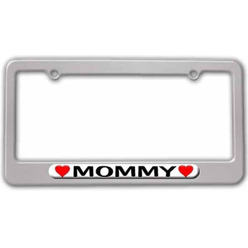 Mommy Love with Hearts License Plate Tag Frame, Multiple Colors