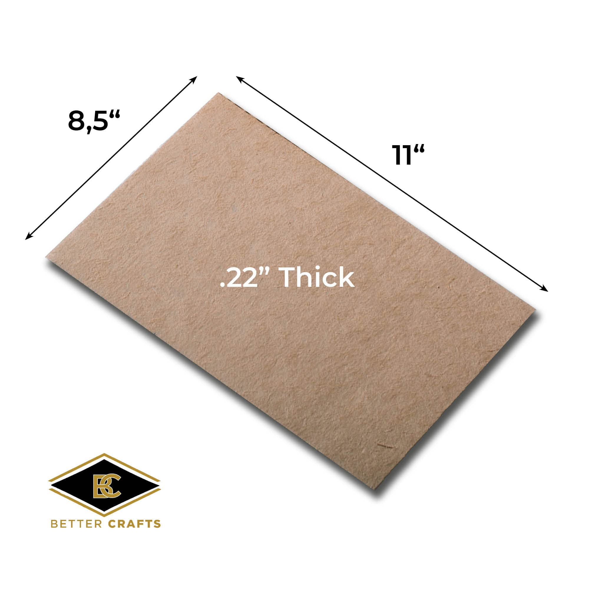 Chipboard Cardboard Sheets - Medium Weight - 50 per Pack. (8.5 X 11)