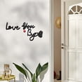 thumbnail image 1 of Elegante letrero de decoración de pared de madera "Love You Bye" para el hogar, la sala de estar, el dormitorio, el pasillo: obra de arte colgante rústica moderna, fácil de instalar, construcción de, 1 of 7